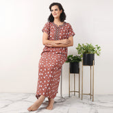 Evolove Women's Viscose Liva Long Maxi Night Gown Nighty Dress With Pocket, Super Soft Comfortable